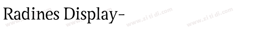 Radines Display字体转换